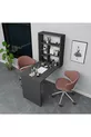 Table de manucure et pédicure avec étagère en cèdre, anthracite - Cèdre