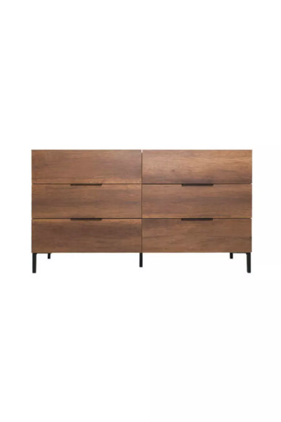 Commode Oryana à 6 tiroirs - Noyer foncé cm