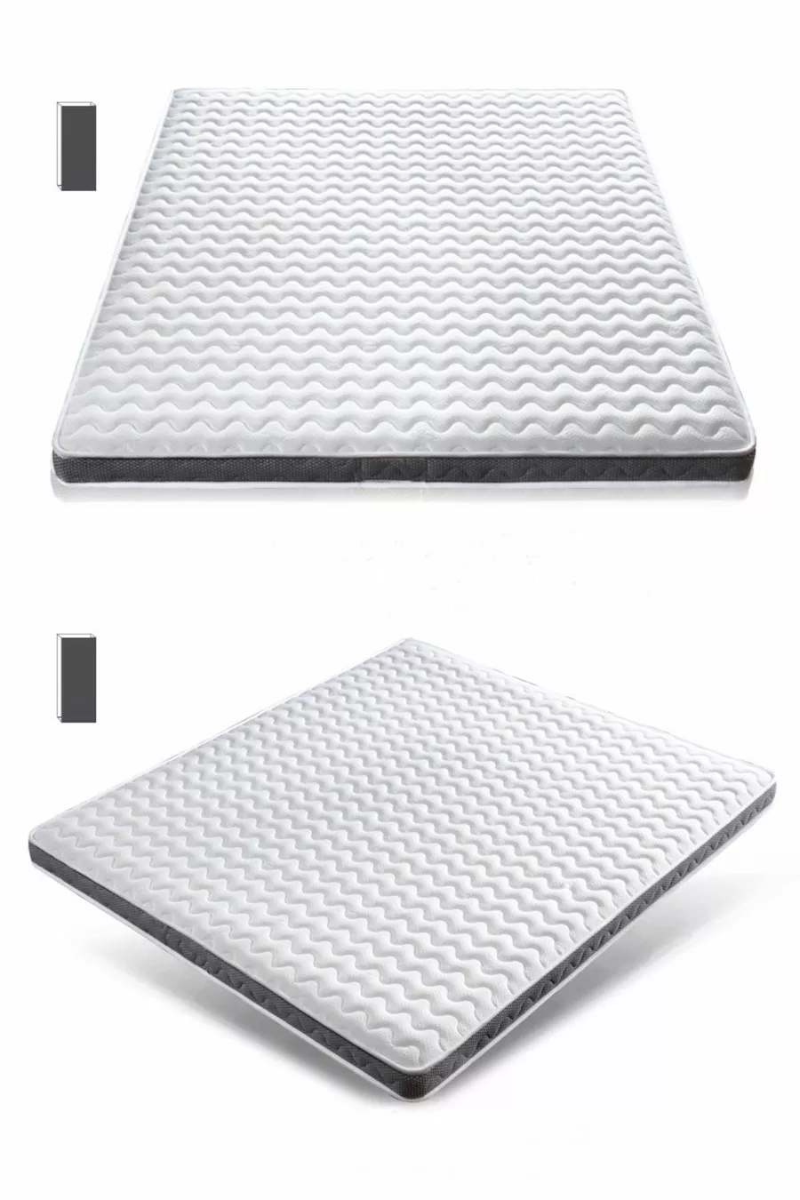 Protège-matelas orthopédique viscoélastique & surmatelas avec élastique 5 cm (avec oreiller BAMBOO offert)