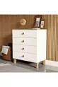 Commode Vento 4 tiroirs avec panier - Blanc
