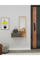 Console murale avec miroir et tiroirs Rozella, érable clair & anthracite - Rozella