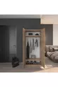 Armoire à vêtements à 2 portes en pin 