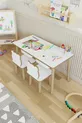 Table Montessori pour enfants - table de jeu - table d'activité - ensemble de table d'activités avec 2 chaises Panda