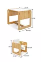 Table et chaise Montessori en bois pour activités et jeux pour enfants de 2 à 4 ans (1 table + 1 chaise)