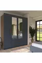 Gm  Nisa Deluxe Armoire 4 portes 2 tiroirs avec miroir