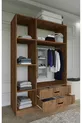 Armoire Yaman Çam à 3 portes et 2 tiroirs - Garde-robe