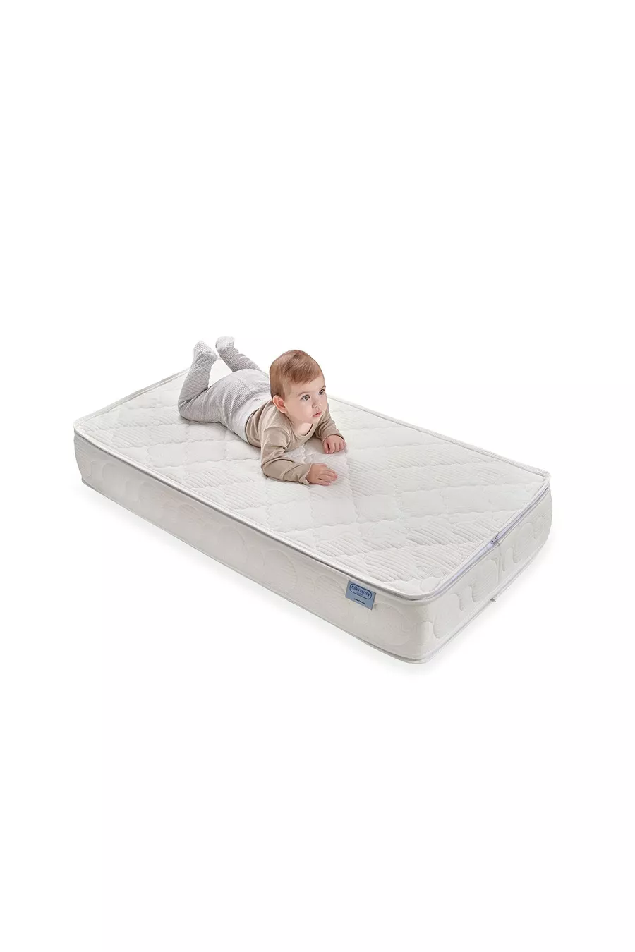Matelas pour bébé avec poches à ressorts, confortable et lavable Milky