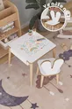 Table d'activité de jeu pour enfants Cm - Ensemble de rouleaux de papier - Table de travail avec chaise Montessori