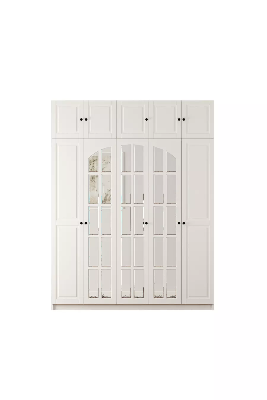 Armoire Mega avec 5 Portes et Placard Beyza Country