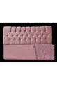 Tête de lit Alc Vénus en velours rose matelassé pour lit double