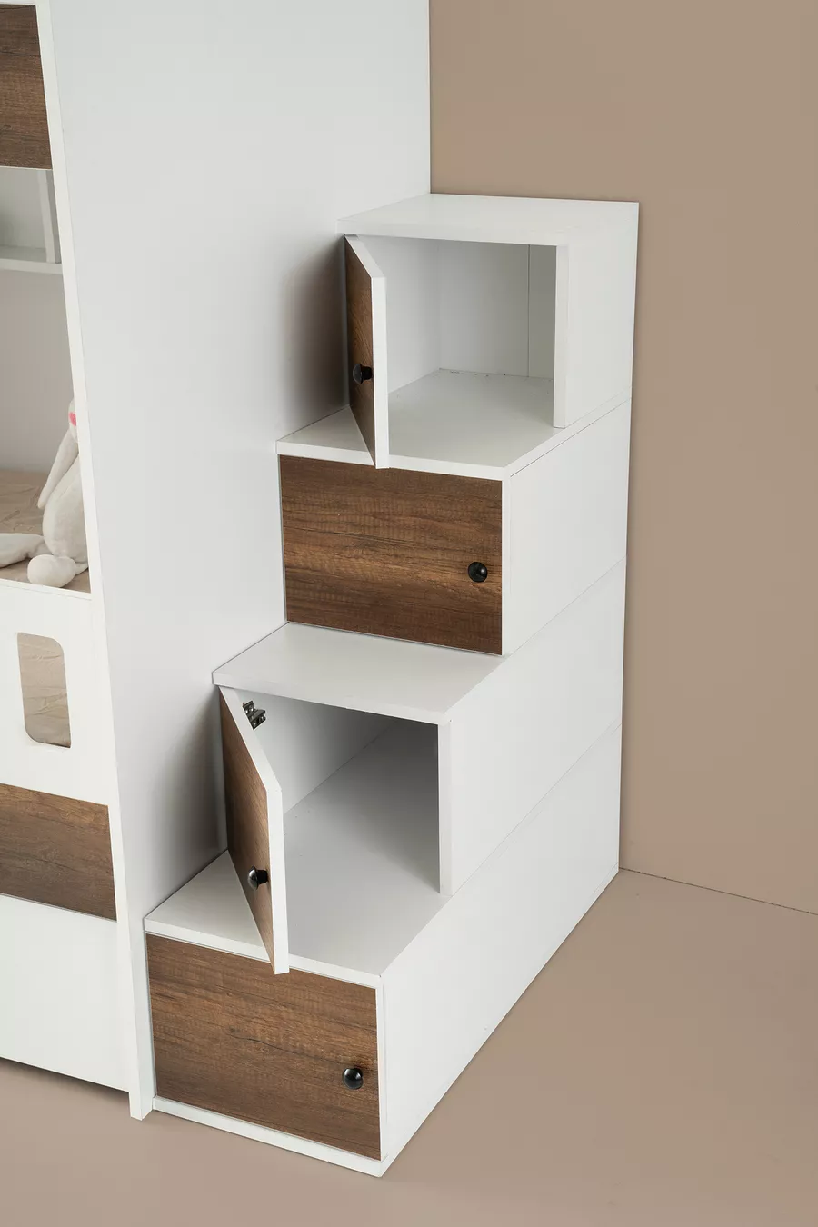 Lit superposé Berlin / 2 pièces avec matelas à ressorts en bambou inclus