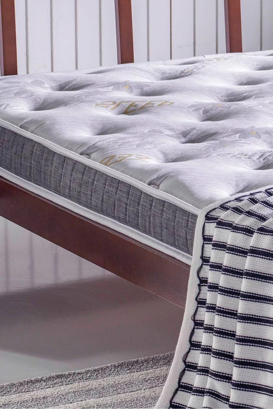 Protège-matelas orthopédique naturel complet, surmatelas, topper, protège-lit, lit pour bébé / 8 cm