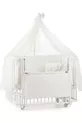 Berceau à bascule en bois Bambino Anne Yanı cm (blanc-crème)