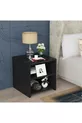 Table de chevet de chambre à coucher avec compartiments NOIR