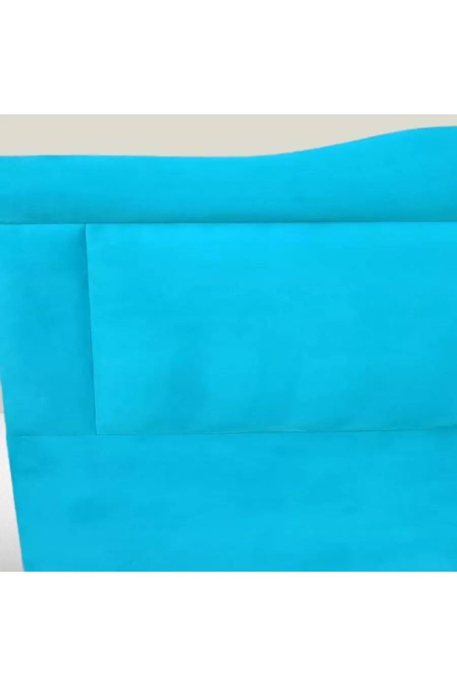 Titre DK Lit Simple Tissu Turquoise Plume Modèle Sculpté Fait Main