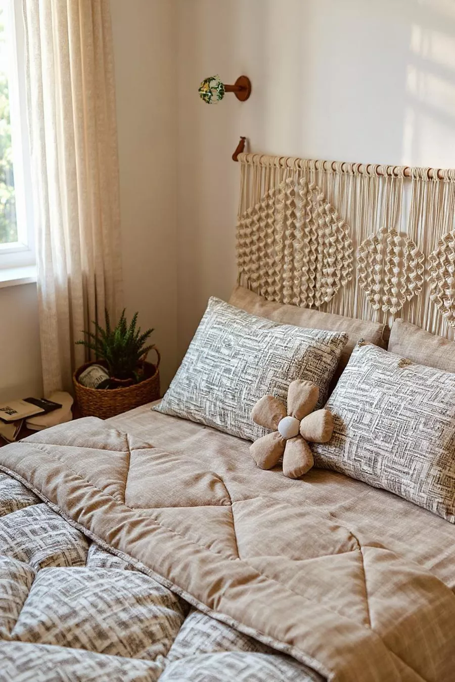 Tête de lit en macramé, tête de lit de base
