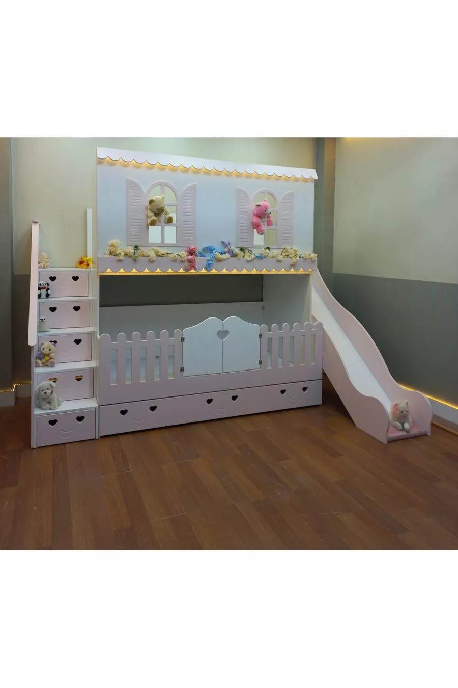 LIT SUPERPOSÉ POUR ENFANT AVEC TOBOGGAN ALAÇATI