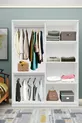 Gm  Atlas Armoire sans miroir noire à 4 portes avec poignées