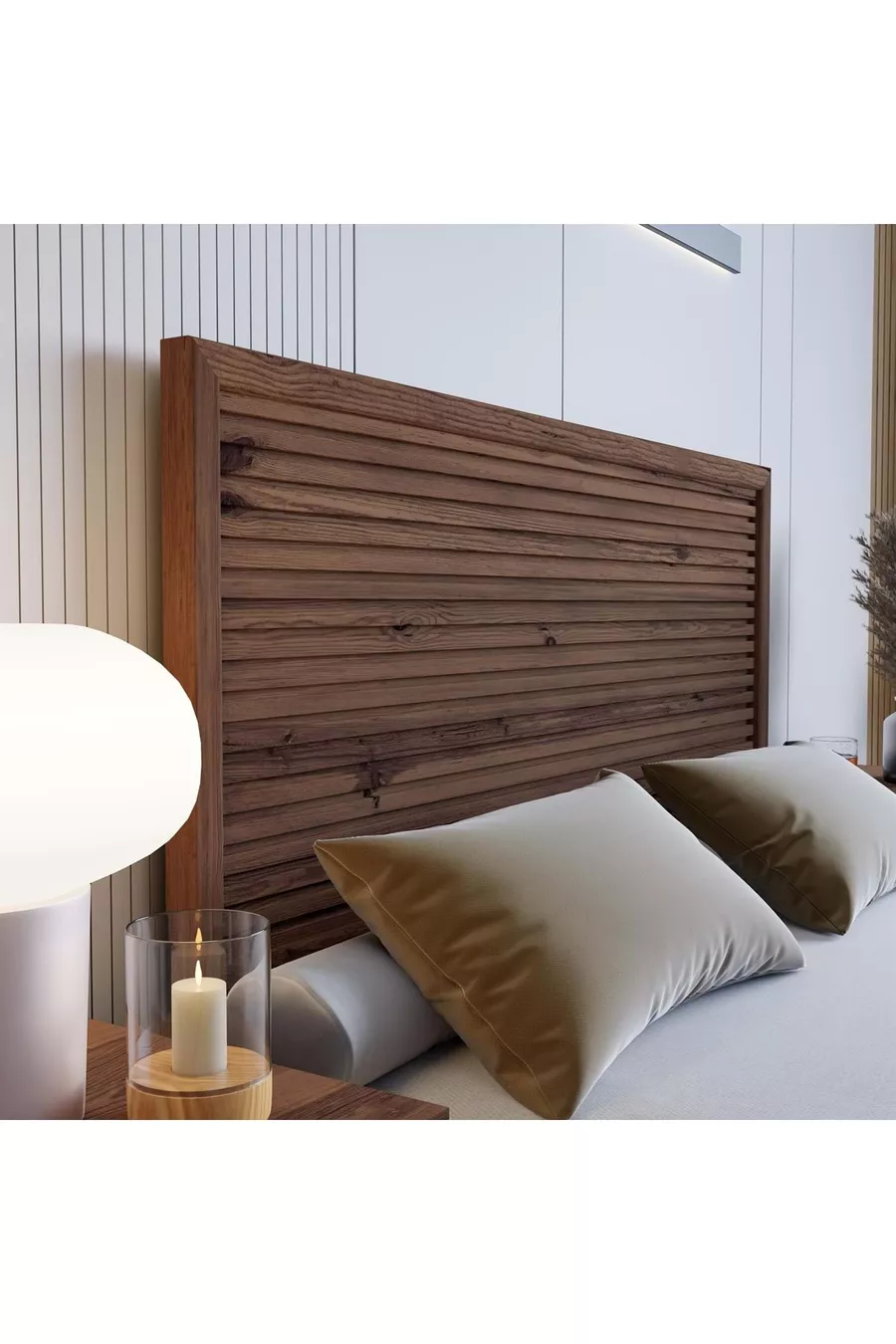 Tête unique en bois couleur noyer modèle Alaz (YTY)