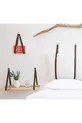 Ensemble de décoration de chambre à coucher en cuir : tête de lit, table de chevet, porte-revues et support pour plante