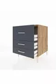 Chevet Kronos 3 tiroirs Pin-Anthracite