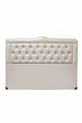 Tête de lit en simili cuir crème et marron combiné matelassé  cm Fait main