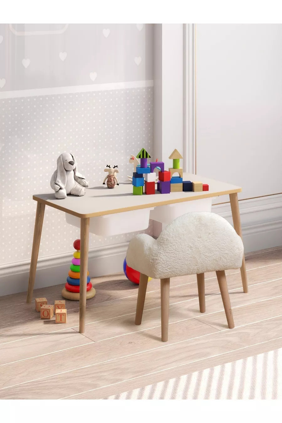 Table d'activité en bois Ensemble table et chaise pour enfants avec fauteuil
