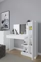 Coiffeuse Orchidée, 1 tiroir, avec armoire et miroir