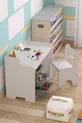 Bureau d'étude pour enfant Cm avec 3 paniers et chaise avec dossier pour enfant