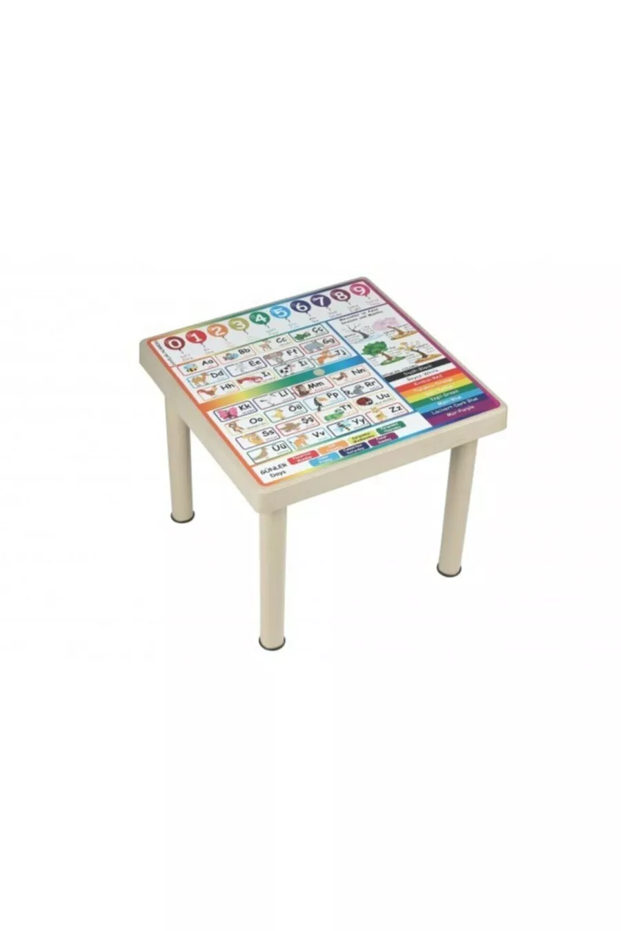 Table pour enfants en plastique Mandella Rubi avec motif turc