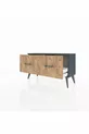 Commode Arges 2 Tiroirs Anthracite-Anthracite/Sapin