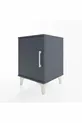 Chevet Hyperion avec une étagère unique et une porte unique Anthracite-Anthracite