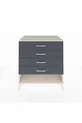 Commode Kronos 4 tiroirs Pierre de lune-Anthracite