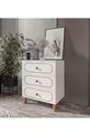 Commode bohème blanche à 3 tiroirs - MDF de première qualité