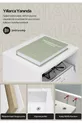 Table de chevet Mia Dar – Table de chevet avec tiroir, compartiment ouvert interchangeable, table d'appoint