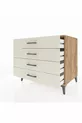Commode Kronos à 4 tiroirs Pin-Pierre d'Agate