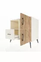 Commode Kronos à 2 étagères, 1 tiroir, 2 portes, Pierre de lune/Pin