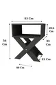 Table de chevet / table basse Home Enda X avec support pour revues Anthracite