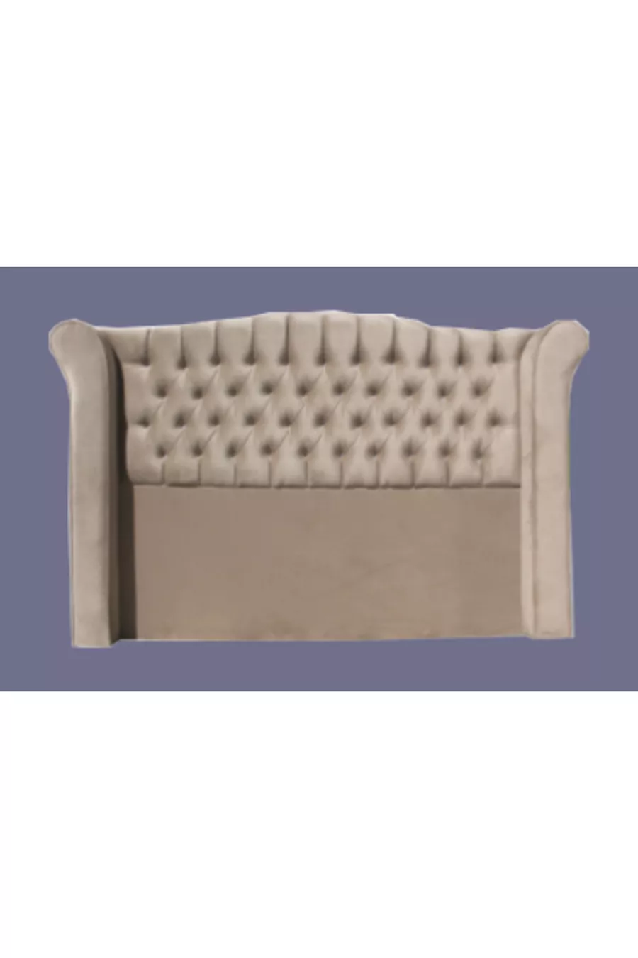 Tête de lit Alc Grand en duvet de poulain, brun clair, matelassée, double