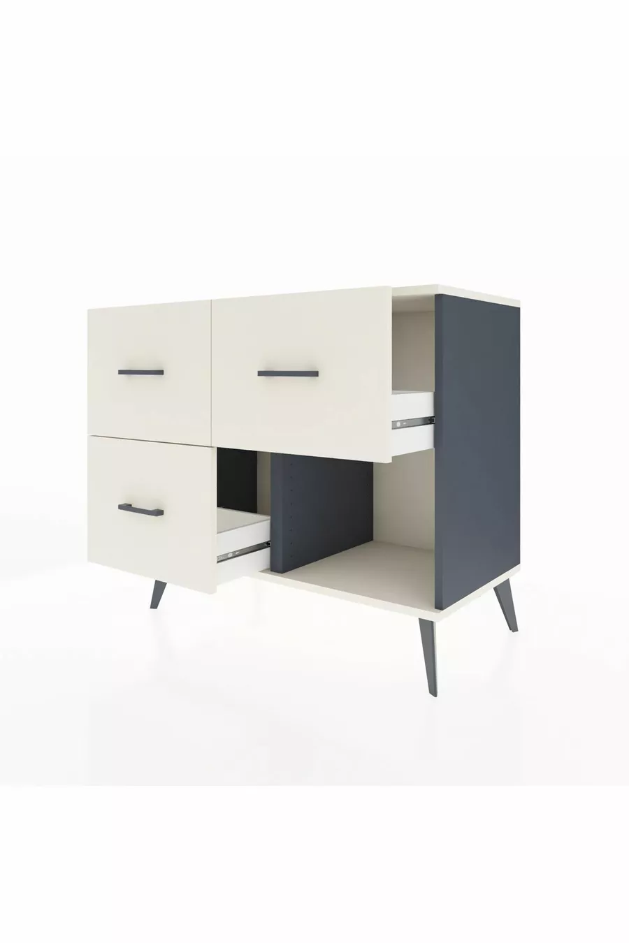 Commode Hyperion 3 tiroirs Anthracite-Silex