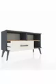 Commode Arges 2 étagères, 1 tiroir, Anthracite-Sapin/Mer de pierre
