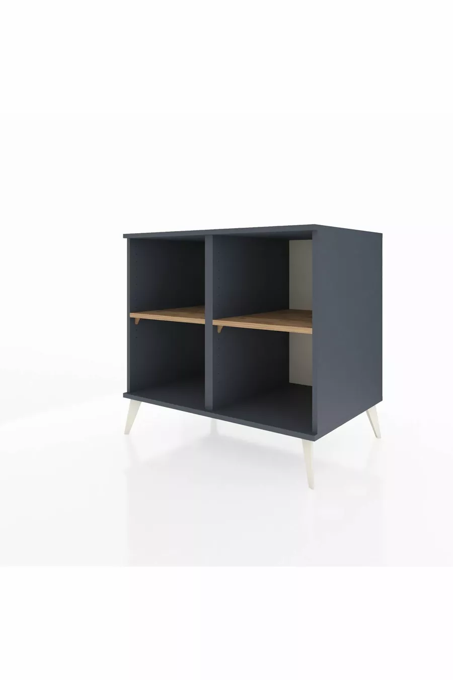 Commode Kronos 2 étagères Anthracite-Anthracite/Sapin