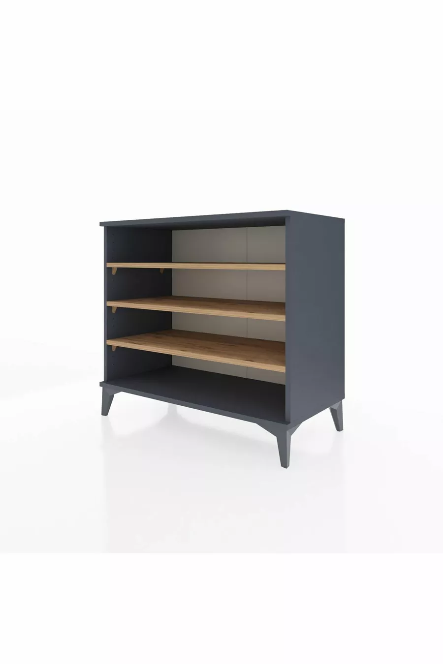 Commode Hyperion 3 étagères Anthracite-Pin