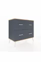 Commode Hyperion 4 tiroirs Anthracite-Sapin/Anthracite