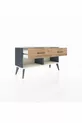 Commode Arges 2 Tiroirs Anthracite-Pierre de Lune/Pin