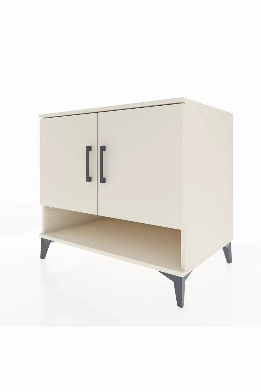 Commode Kronos 2 étagères 2 portes Pierre de lune-Pierres de lune