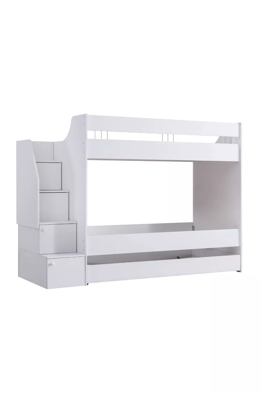 Lit superposé, Lit superposé pour enfant Martin - Blanc 1 matelas confort
