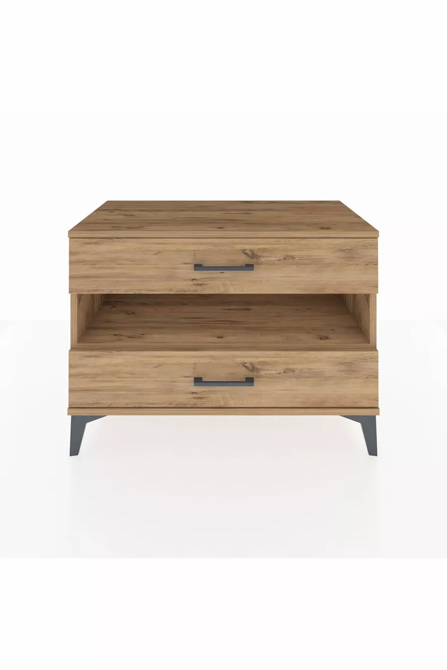 Commode Hyperion à une étagère et 2 tiroirs en pin-pin