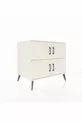 Commode Kronos 2 étagères 4 portes Pierre de lune/Pierre de lune/Pin