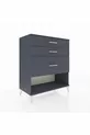 Commode Hyperion 3 tiroirs Anthracite-Anthracite